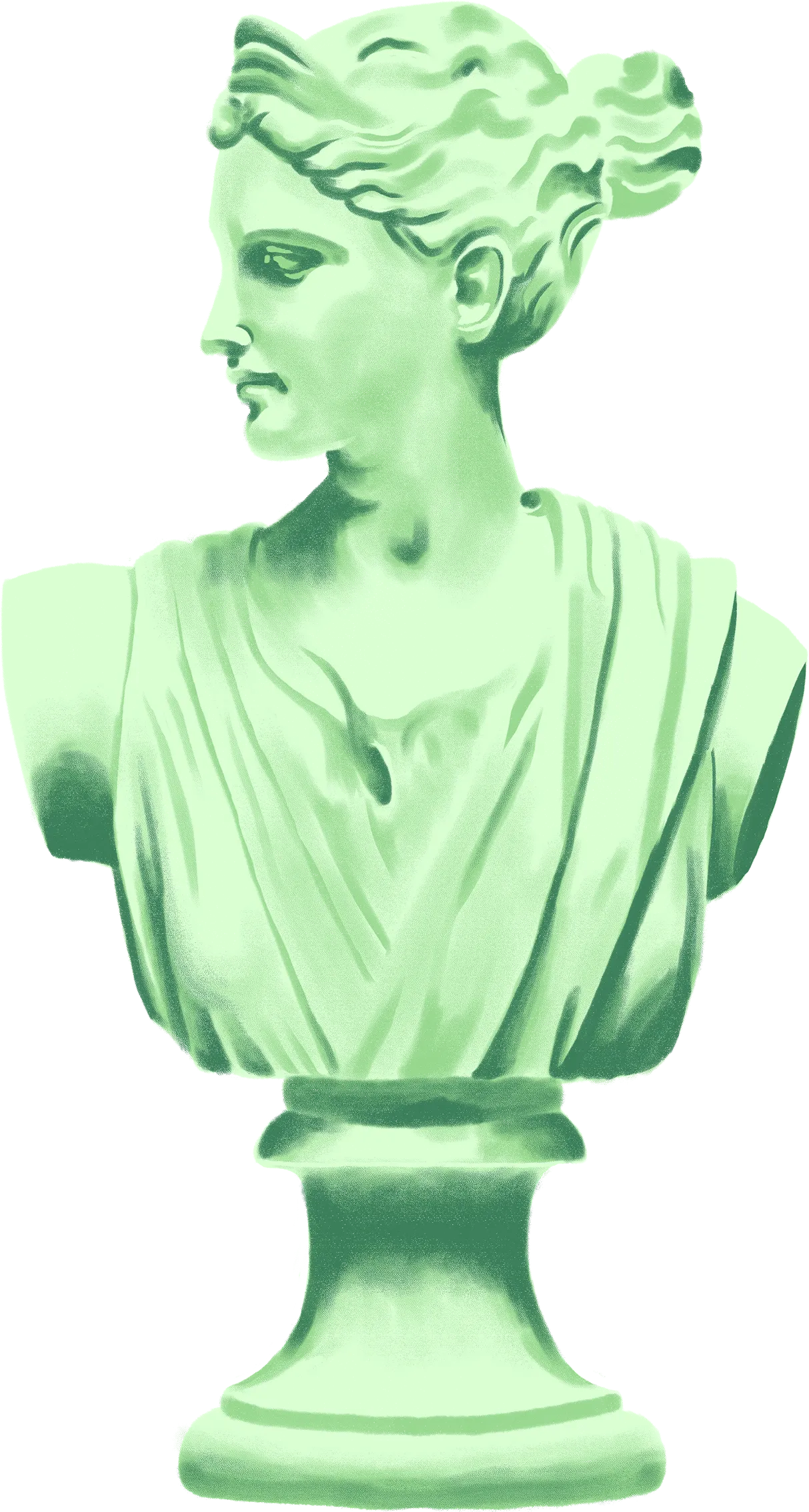 buste à côté du dessin coquillage