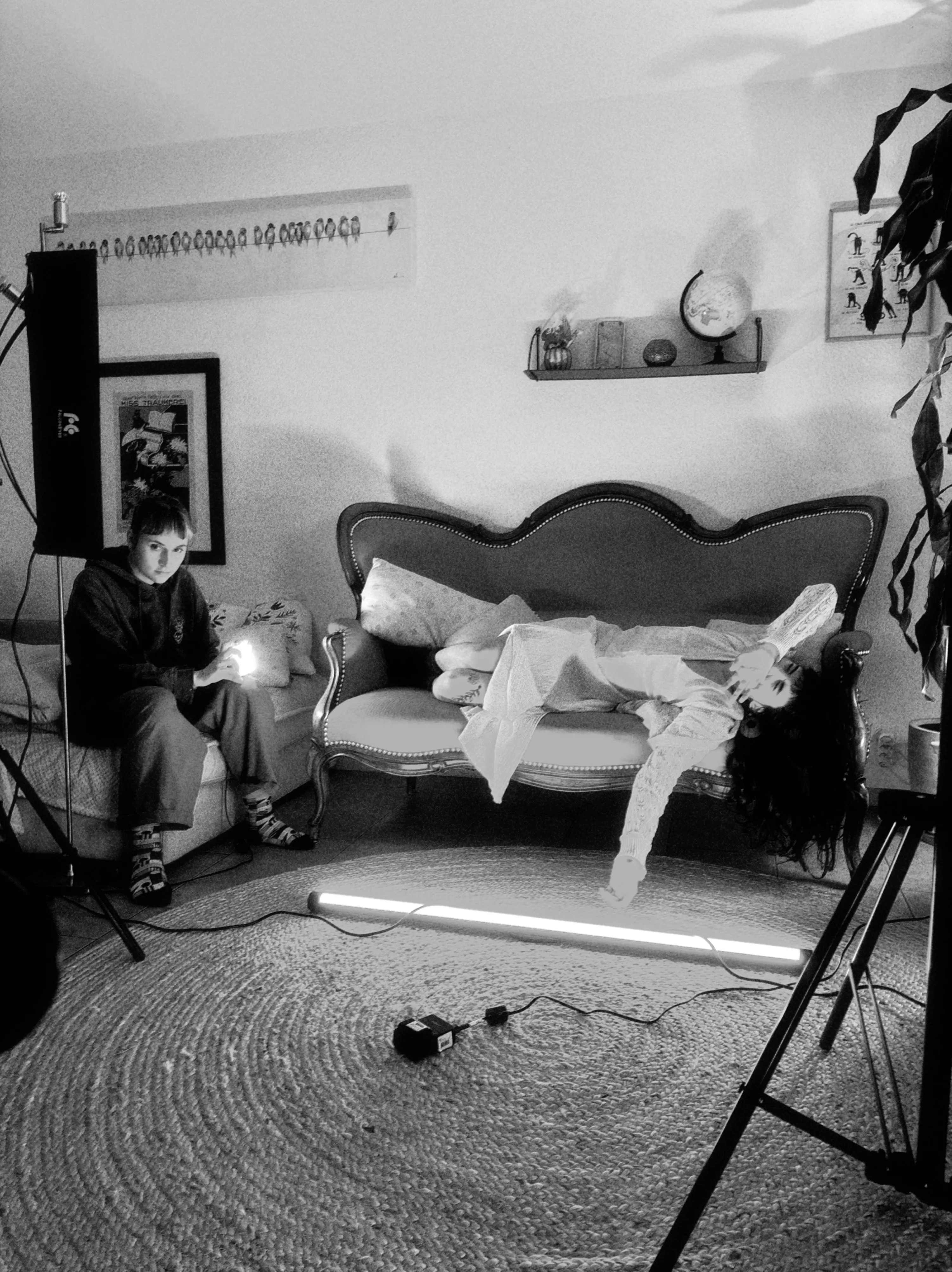 photo tournage au salon