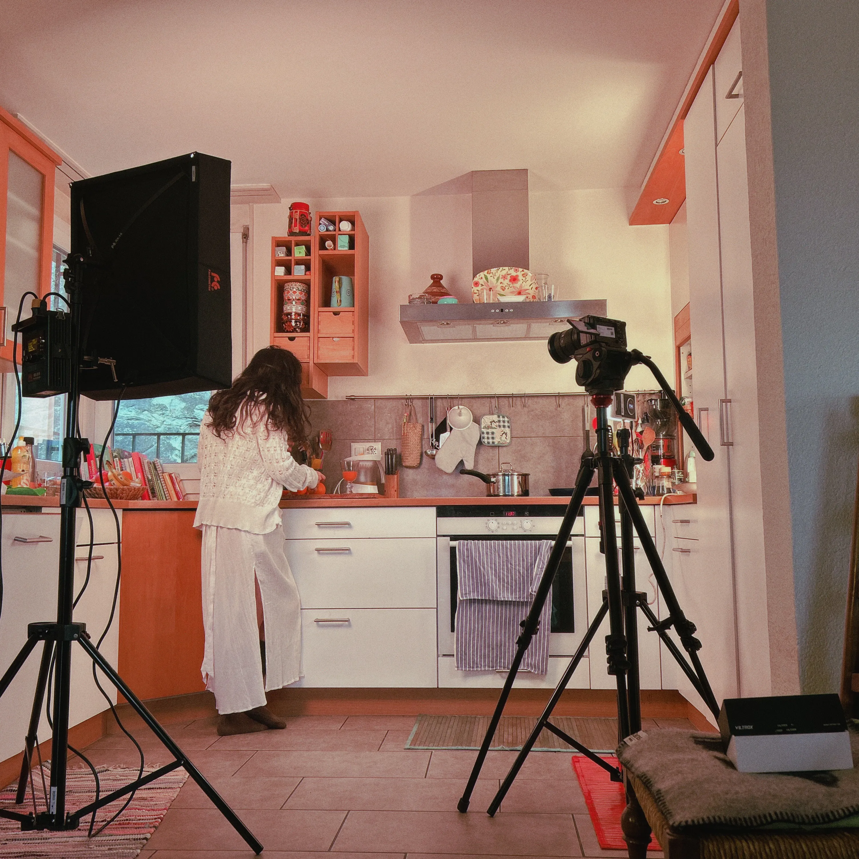 photo tournage à la cuisine