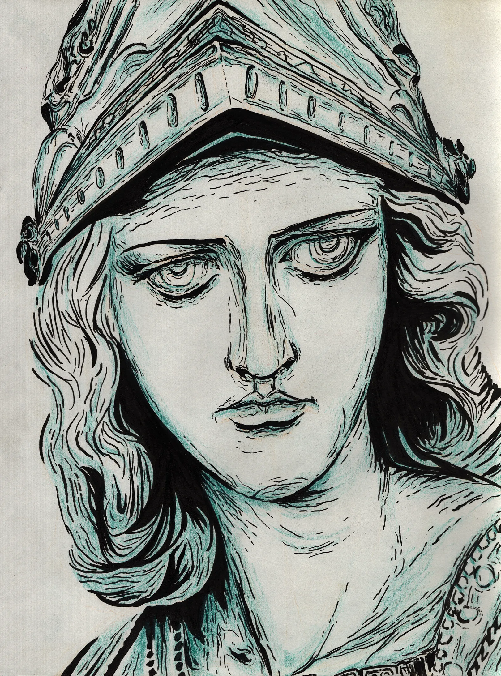 vignette dessin Minerve