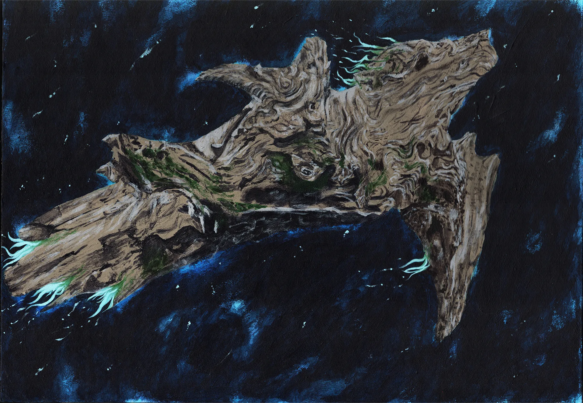 vignette dessin tronc en créature marine